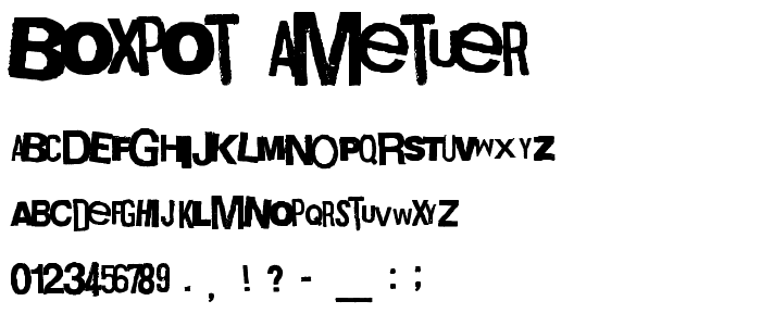 Boxpot Ametuer font